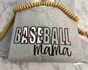 Baseball sweatshirt, personalized sweatshirt, baseball fan sweatshirt, sports fan sweatshirt, Baseball Mom sweatshirt