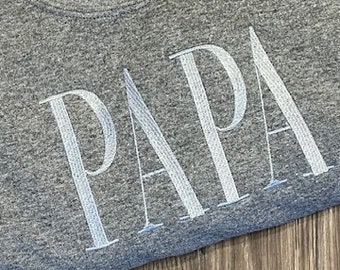 Papa sweatshirt, Personalized sweatshirt, Grandparent present, Mens sweatshirt