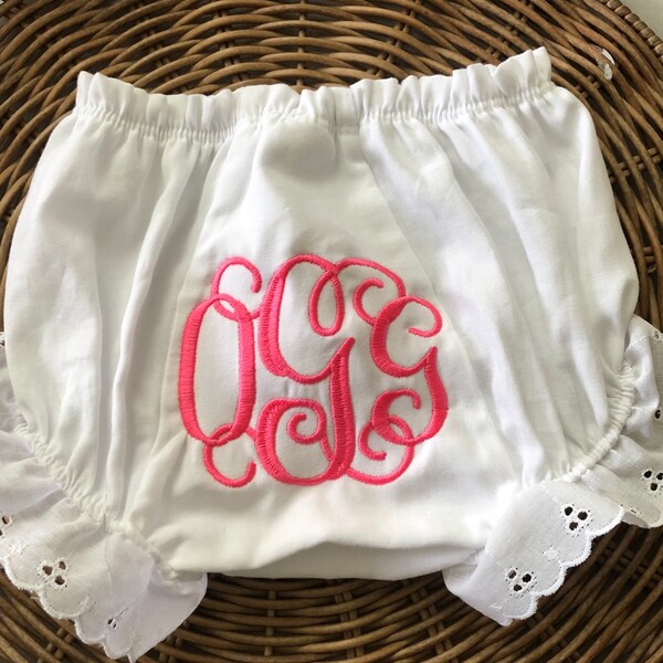 Personalized diaper cover - Monogrammed bloomers - Baby diaper cover - Baby shower - Baby gift - Diaper cover - Personalized baby gift