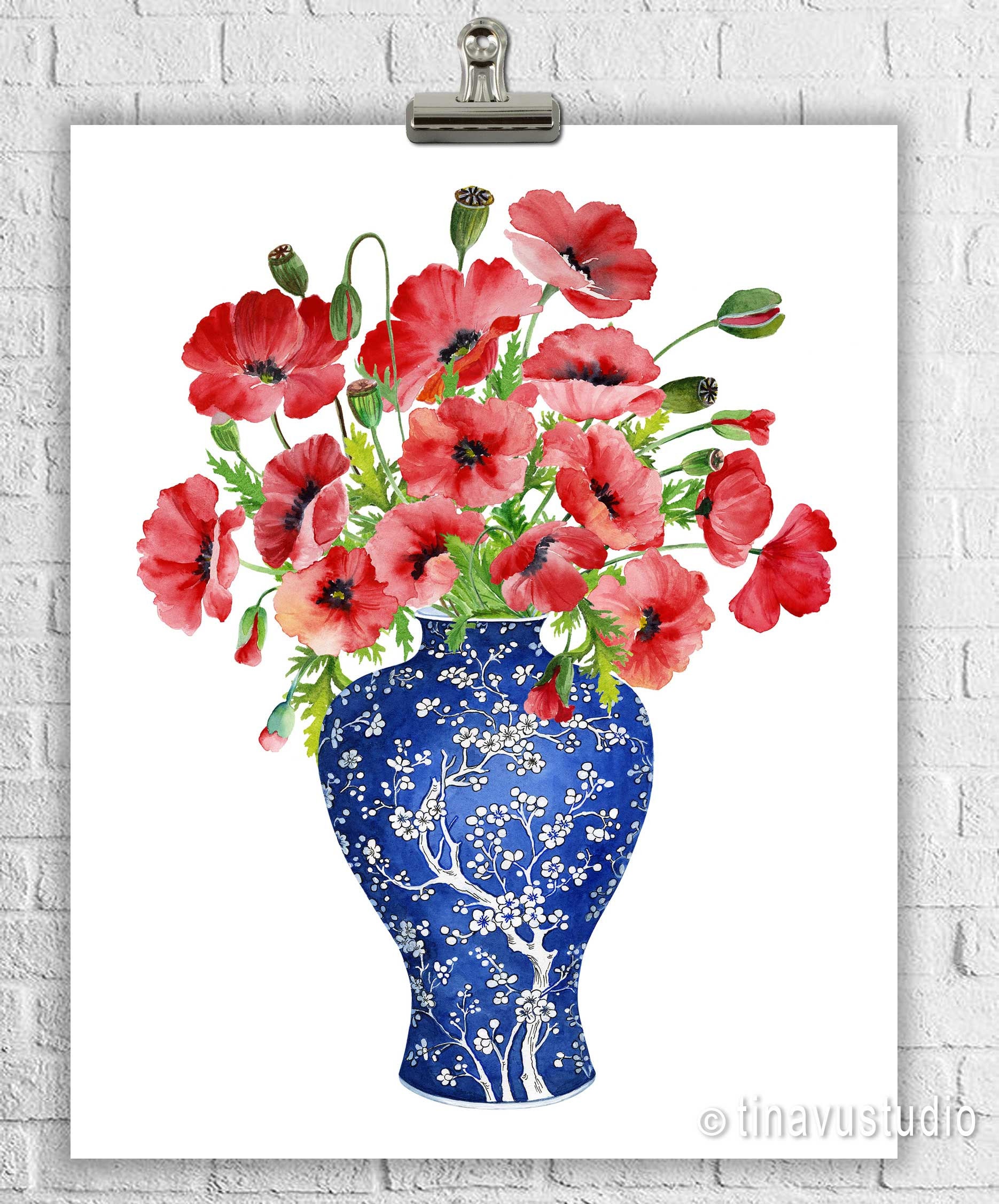 円形の水墨画 赤い花 円形の水墨画 赤い花（彩墨画「紅葉」 福田勝司筆 | 水墨画・達