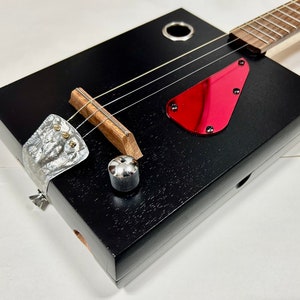 3 String Acoustic Electric Cigar Box Guitar 2023-19