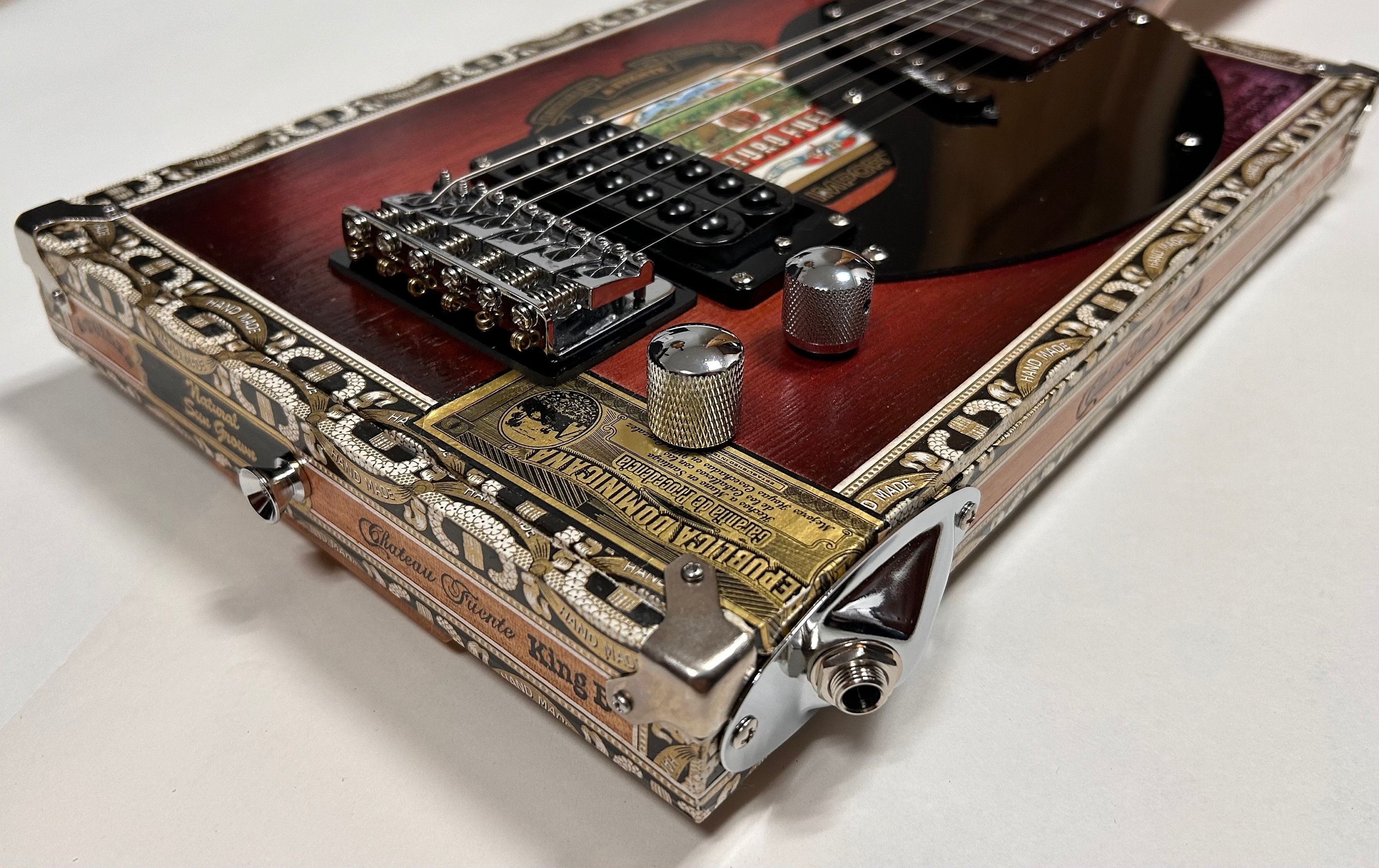 CBG製 Cigar Box Guitar シガーボックスギター Premium 6 String Electric Cigar Box Guitar - Etsy