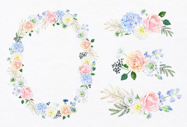 Watercolor flowers Watercolor floral Flower clipart Rose clipart Peony clipart Wedding clipart Floral clipart Watercolor clipart