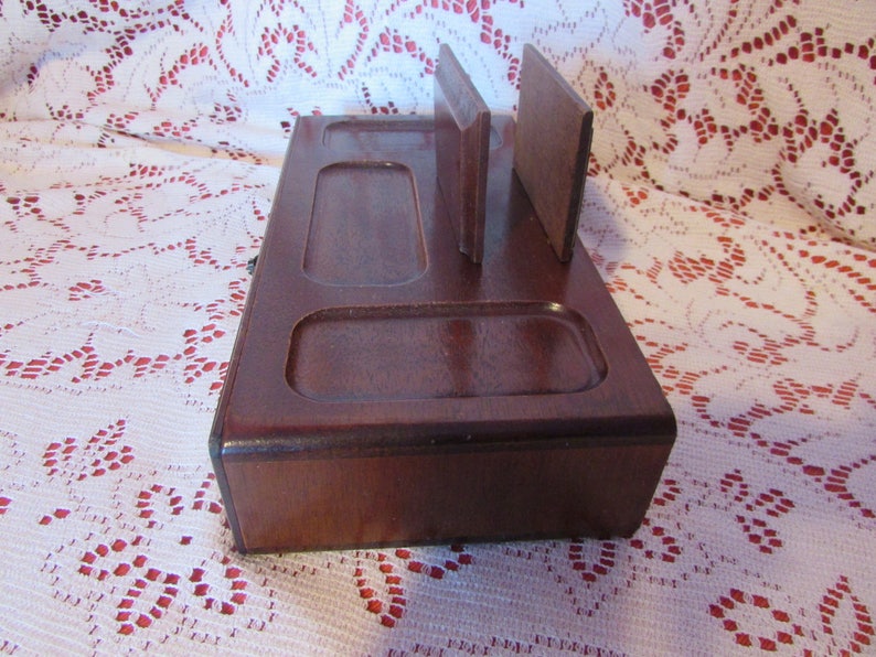 VINTAGE Wood Valet Tray Office Organizer VTG Desk Organizer VINTAGE Organizer For Father/'s Day Gift Jewelry Storage