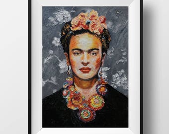 Frida Kahlo portrait original paintings and fine art prints | Etsy