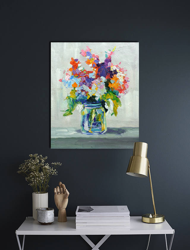 Flower Oil Paintings on Canvas. Flower Painting. Oil on Canvas | Etsy