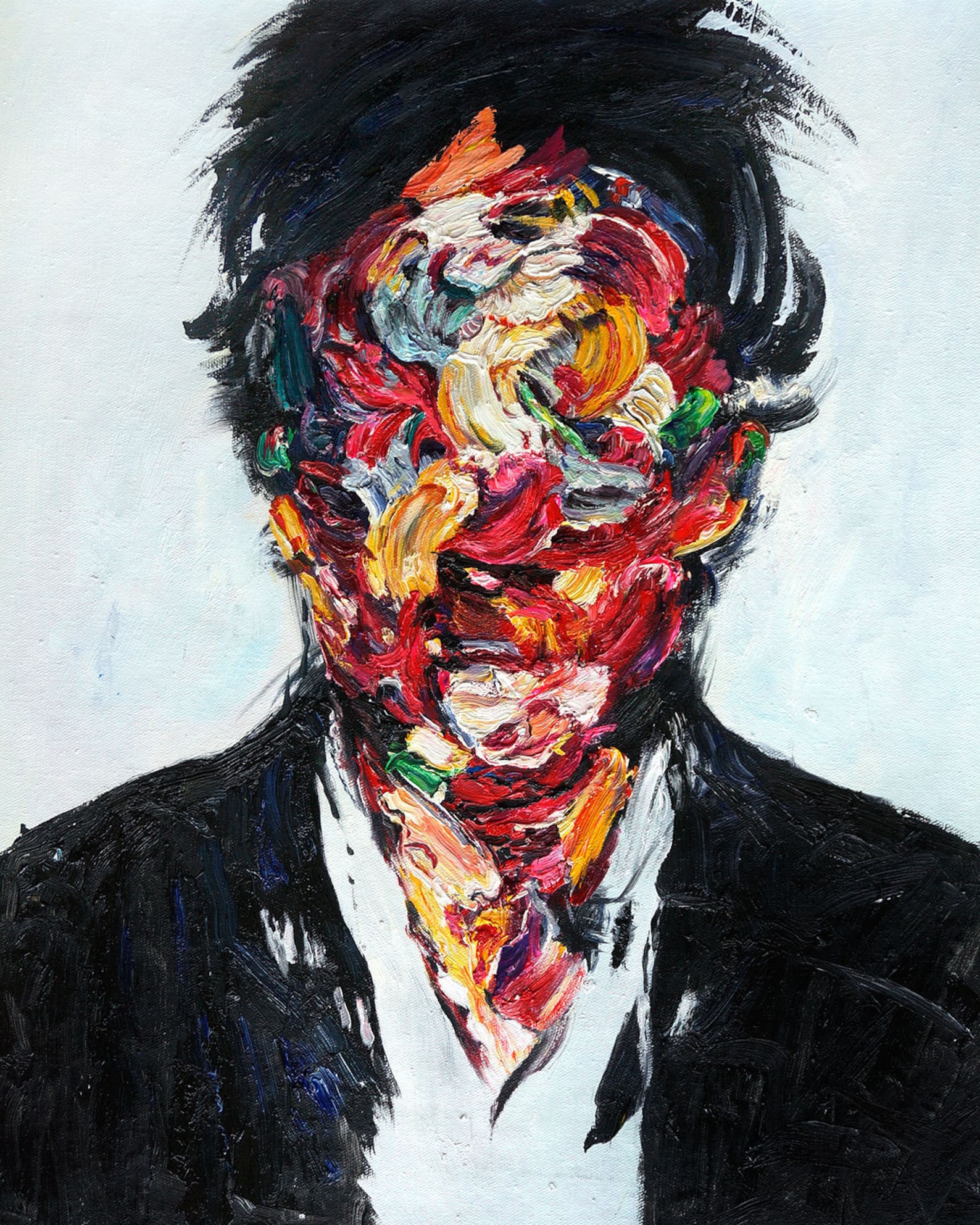 Digital Download Art Abstract Male Portrait Colorful Wall Art Etsy