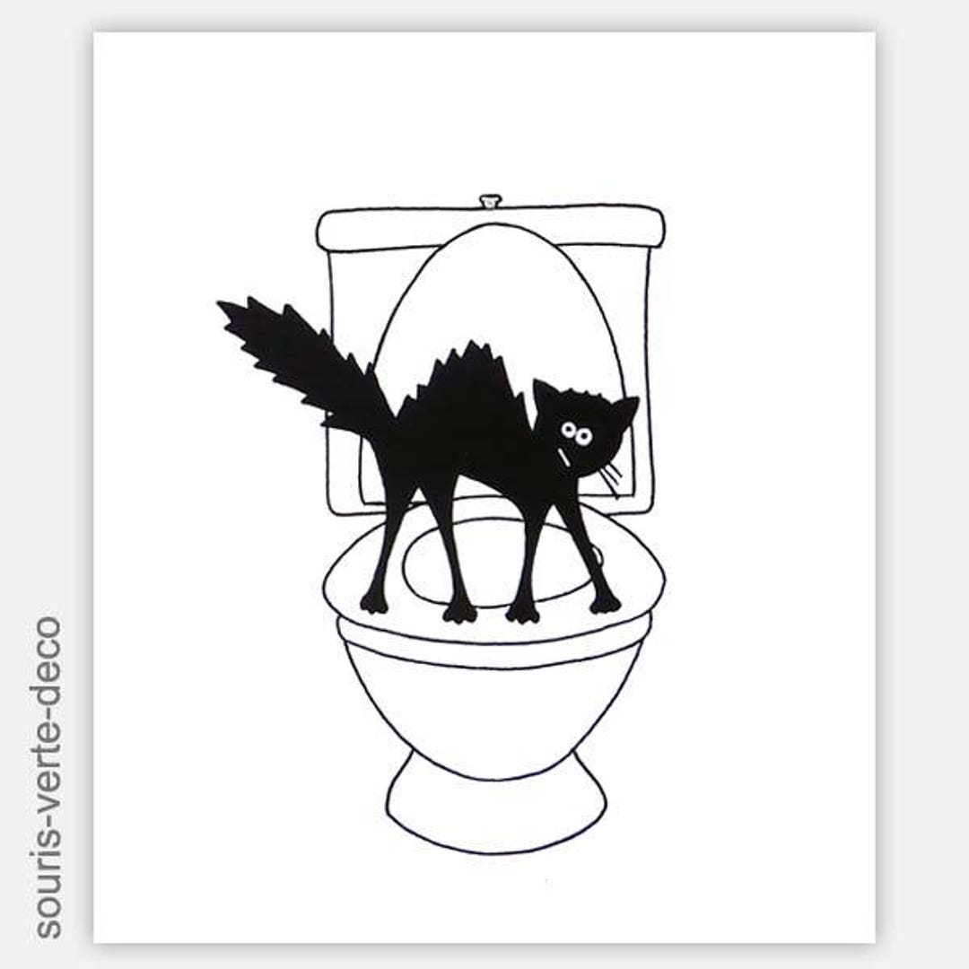 Cat Restroom Sign Toilet Sign Bathroom Sign Funny Gift - Etsy