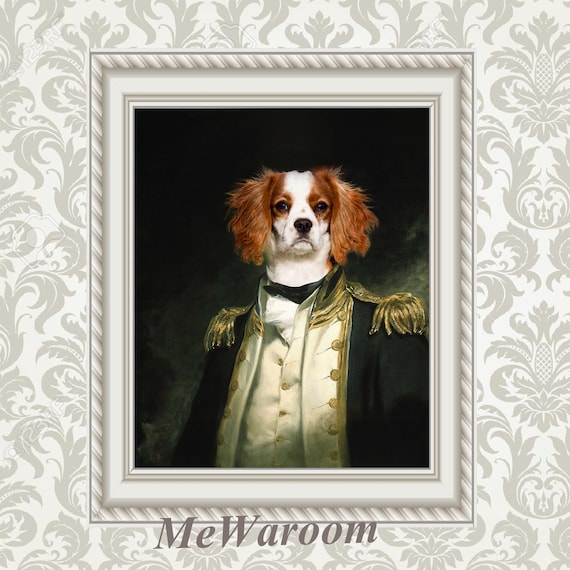 Custom Pet Portraits,Dog or Cat Portrait,Custom Renaissance Knight Pet Portrait,Custom Pet Knight Portrait,framed pet canvas V077