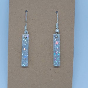 Resin drop earrings