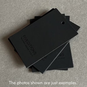 1000 etiquetas colgantes negras individuales personalizadas, etiquetas para ropa, etiquetas de precio, etiquetas colgantes, etiquetas de regalo, etiquetas de agradecimiento, etiquetas de recuerdo de boda - flf006