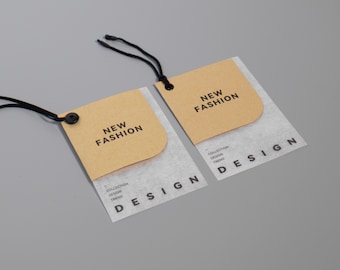 1000 custom fashion hanglabels | kraftpapier label, gratis ontwerp