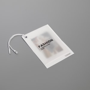 1000 stuks aangepaste dubbellaagse hangtag – wit mat, milieuvriendelijke, luxe high-definition hangkaart voor moderne branding en verpakking, met jouw merk