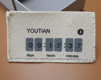 Cartellini personalizzati in tela, cartellini in cotone personalizzati, toppe da cucire disponibili in 80 colori.