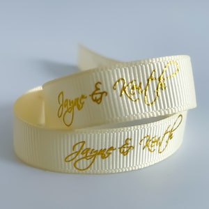 100 Yards Personalized Grosgrain Ribbon, Multiple color options, for Every Occasion, Gift box ornament,Personalized Name logo Ribbon-xyhp003