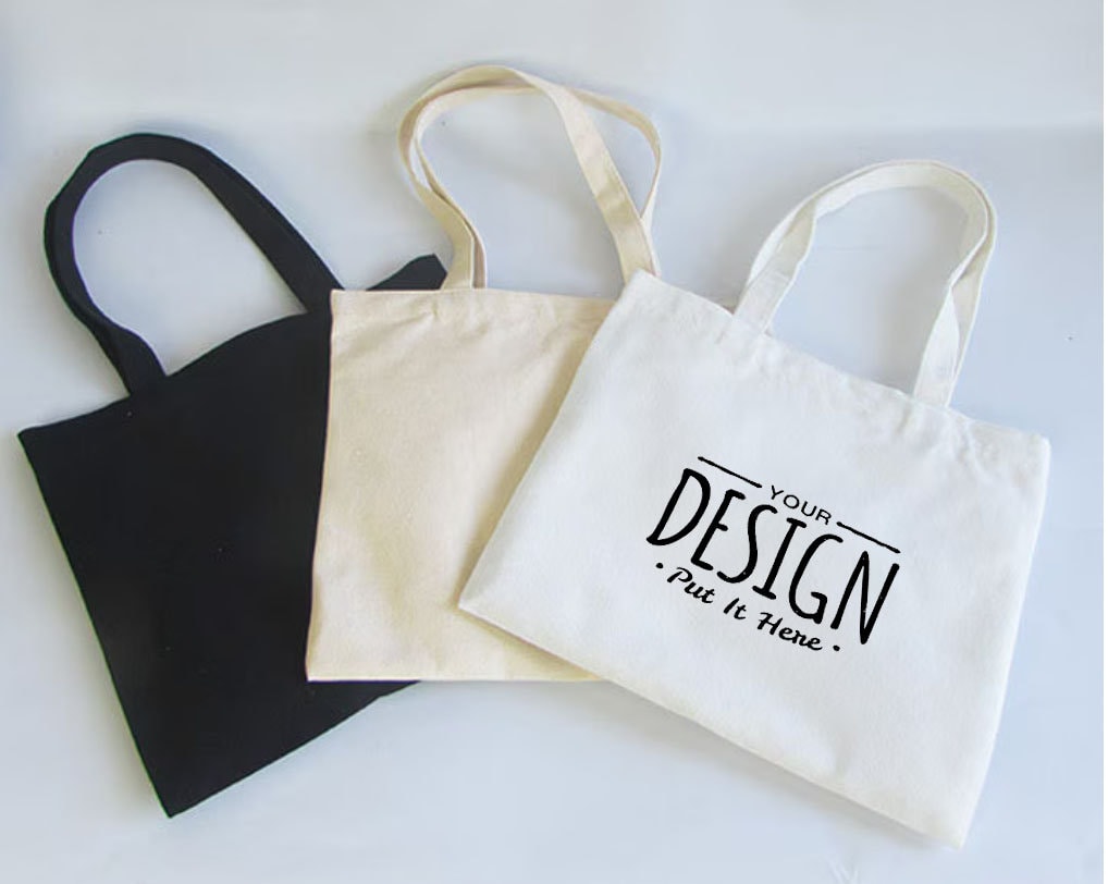 Custom Blank Cotton Tote Bag Cotton White Canvas Bag