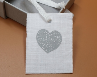 150 etichette personalizzate in bambù e cotone / Confezione ecologica per il tuo marchio