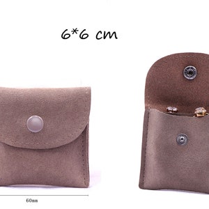 50 Microfiber envelope snap fastener Jewelry Bags,bracelet earring pouch,Imitation leather cloth pouch, Merchandise bag-BFY007 image 3