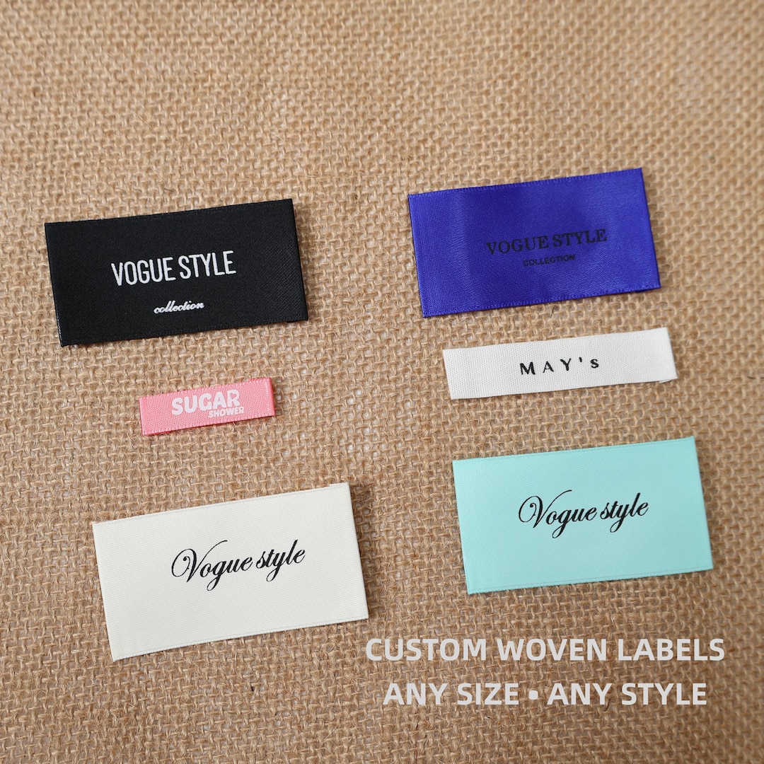 Custom Woven Clothing Labels, Personalized Fabric Garment Tags, Satin ...