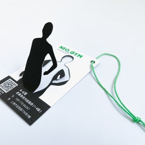 100pcs aangepaste variabele stereo silhouet kaart Kleding tags Bedrijfspromotie kaart, ontwerpen uniek, nieuwe vorm, high-end custom-NHMP003