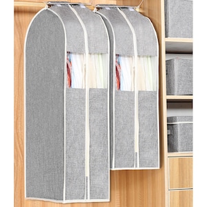 Cotton and linen clothing dustproof cover, household three-dimensional hanging garment cover, dustproof bag, coat cover, storage hanging bag