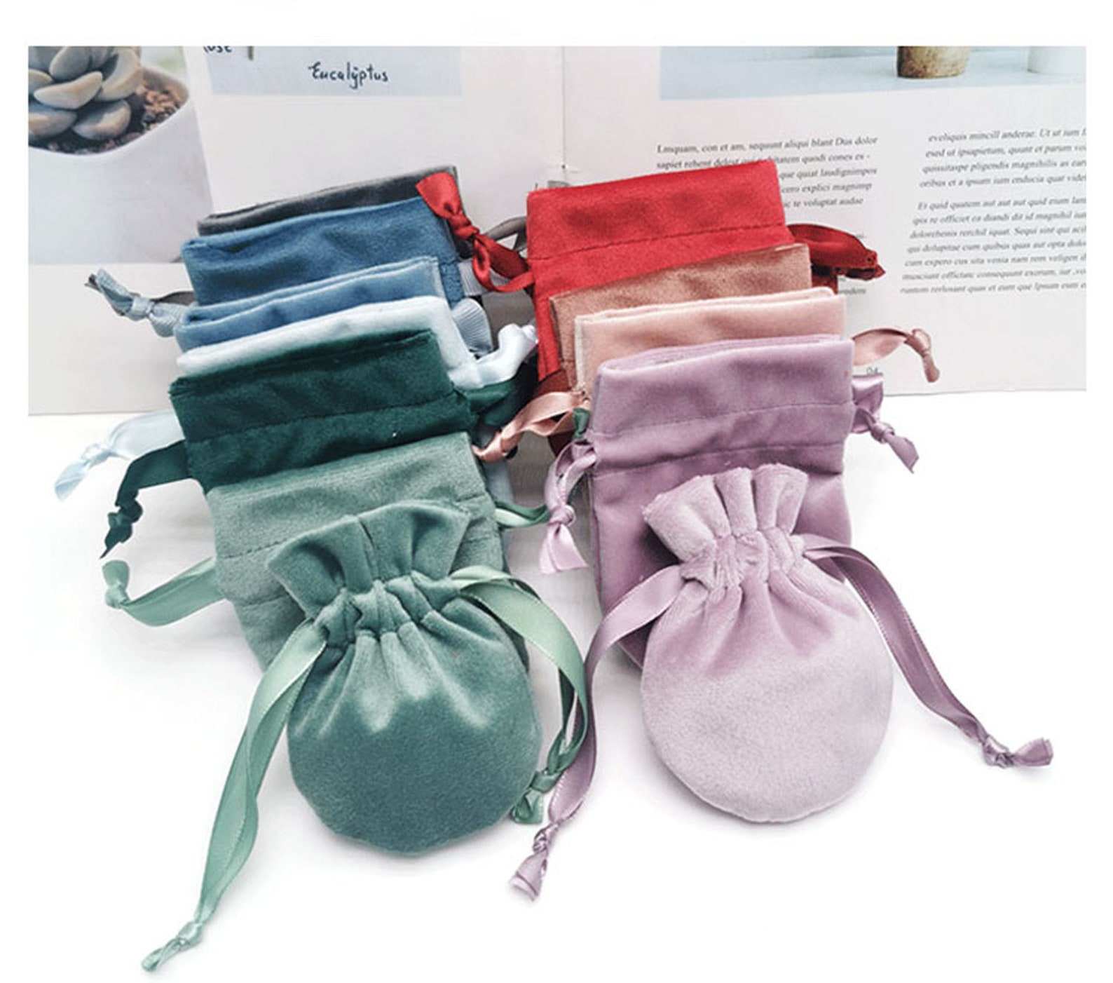 Silky feeling small velvet drawstring bag cloth bag Pocket Etsy