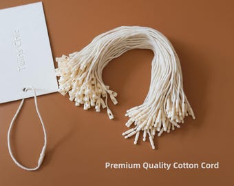 500 cordini in cotone di alta qualità per cartellini - cordini per etichette abbigliamento con chiusura a proiettile