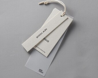 Set van 1000, aangepaste hang tag, met touw, gepersonaliseerde papieren hang tag voor kleding met aangepast logo- HXSB005