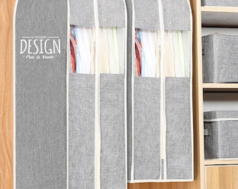 Cotton and linen clothing dustproof cover, household three-dimensional hanging garment cover, dustproof bag, coat cover, storage hanging bag