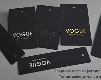 1000PCS Custom Double Hang Tags | Black Clothing Tag Set for Stylish Boutique | Personalized Luxury Tags With Your Logo