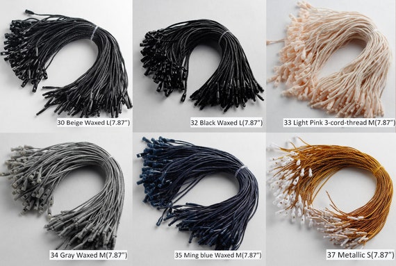 Black waxed Cotton Twine Cord for Hang Tags 