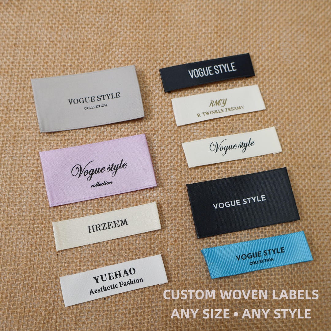 Custom Woven Clothing Labels, Personalized Fabric Garment Tags, Satin ...