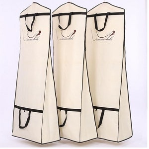 Bridal Garment Bag Gusset Wedding Gown Clothes Cover Bags Long Dress Dust Cover Travel and Storage Garment Bag