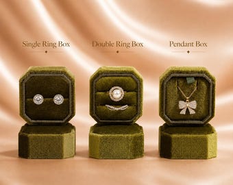 Fluwelen ringdoosje • Sieradendoosje met verlovingsvoorstel Pendant