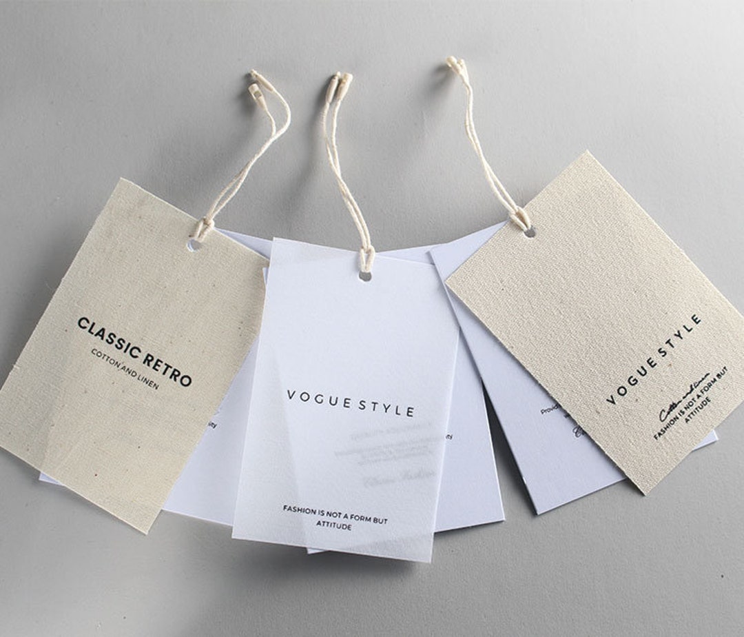 1000Pcs/Lot Kapok Paper Hangtag Clothing/Bag/Shoes Hang Tag Personality  LOGO Embossing And Printing Process