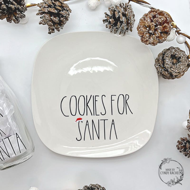 Santa Cookie Plate - Etsy