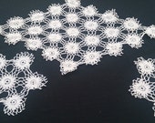 Set of 3 Ivory White Crocheted Cotton Lace Matching Pattern Doilies RBT0587