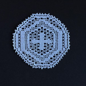 ARABESQUE D&#39;Oyley Mary Card Designed Crochet Lace Doily (USA Chart No 10) Extremely Rare Collectible