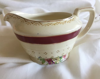 Vintage Woods Burslem "SELSTON" Pattern Creamer Made in England