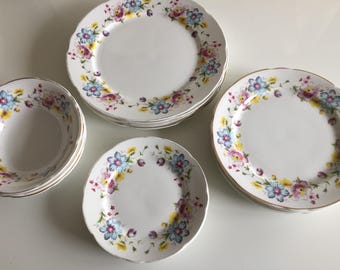 English Vintage MAYFAIR Porcelain Dinner Set Replacements Floral Pattern