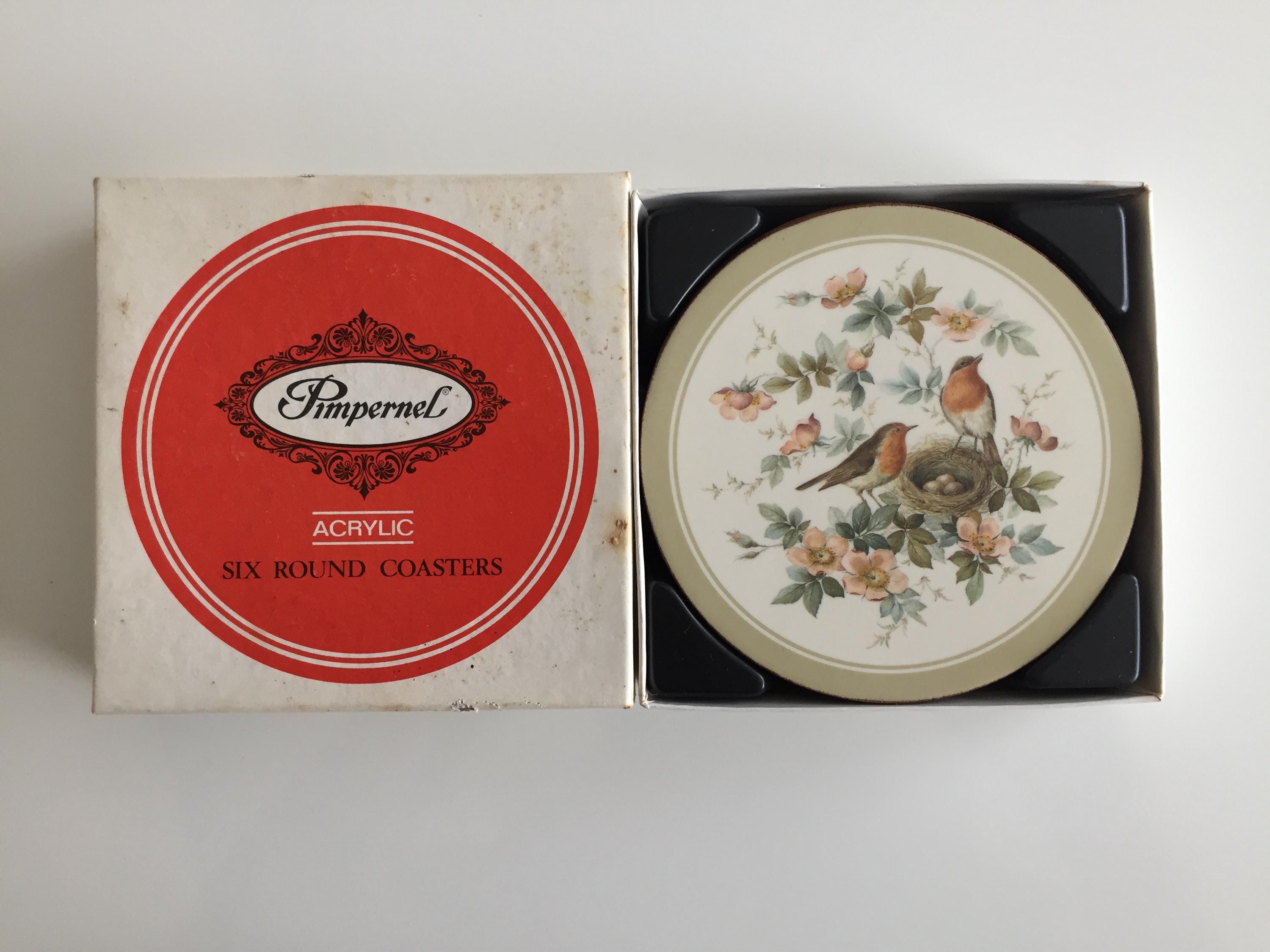 Set De 6 Dessous De Verre Vintage PIMPERNEL - Motif Capitales D'Europe - Occasion