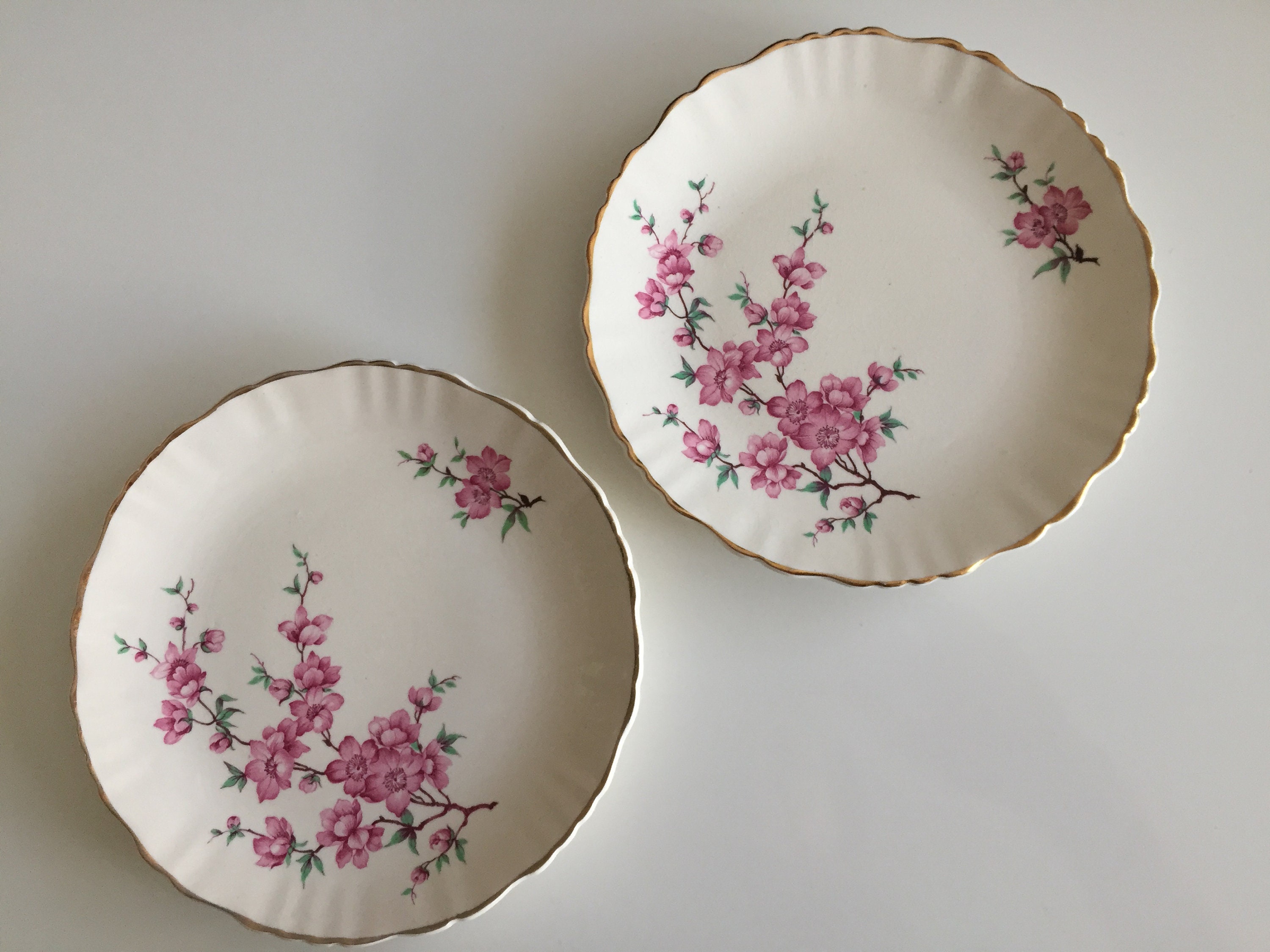 英国製　E. Brain&Co　Foley　ピンクの可愛いヴィンテージプレート 英国製 E. Brain&Co Foley ピンクの可愛いヴィンテージプレート