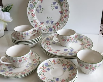 English Vintage Churchill "Emily" Dinner Set Replacements: Plates, Tea Cups, Bowls