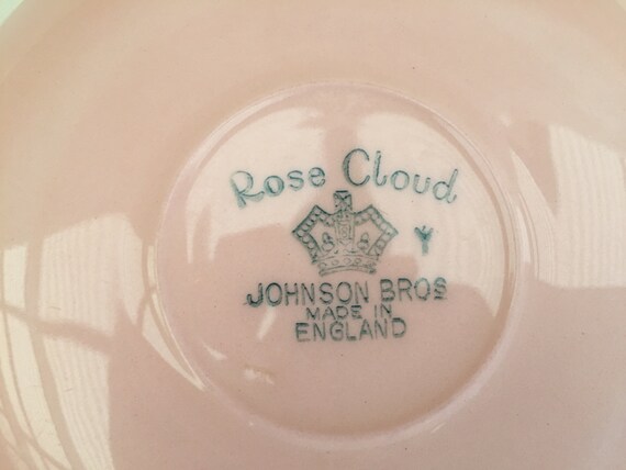 Vintage Johnson Bros Rose Cloud Pink Orphan Saucer VCH0345