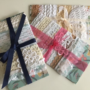 Pack inspirant de découpes de dentelle pour l'artisanat, Shabby Junk Journal. Collage de médias mixtes ou scrapbooking