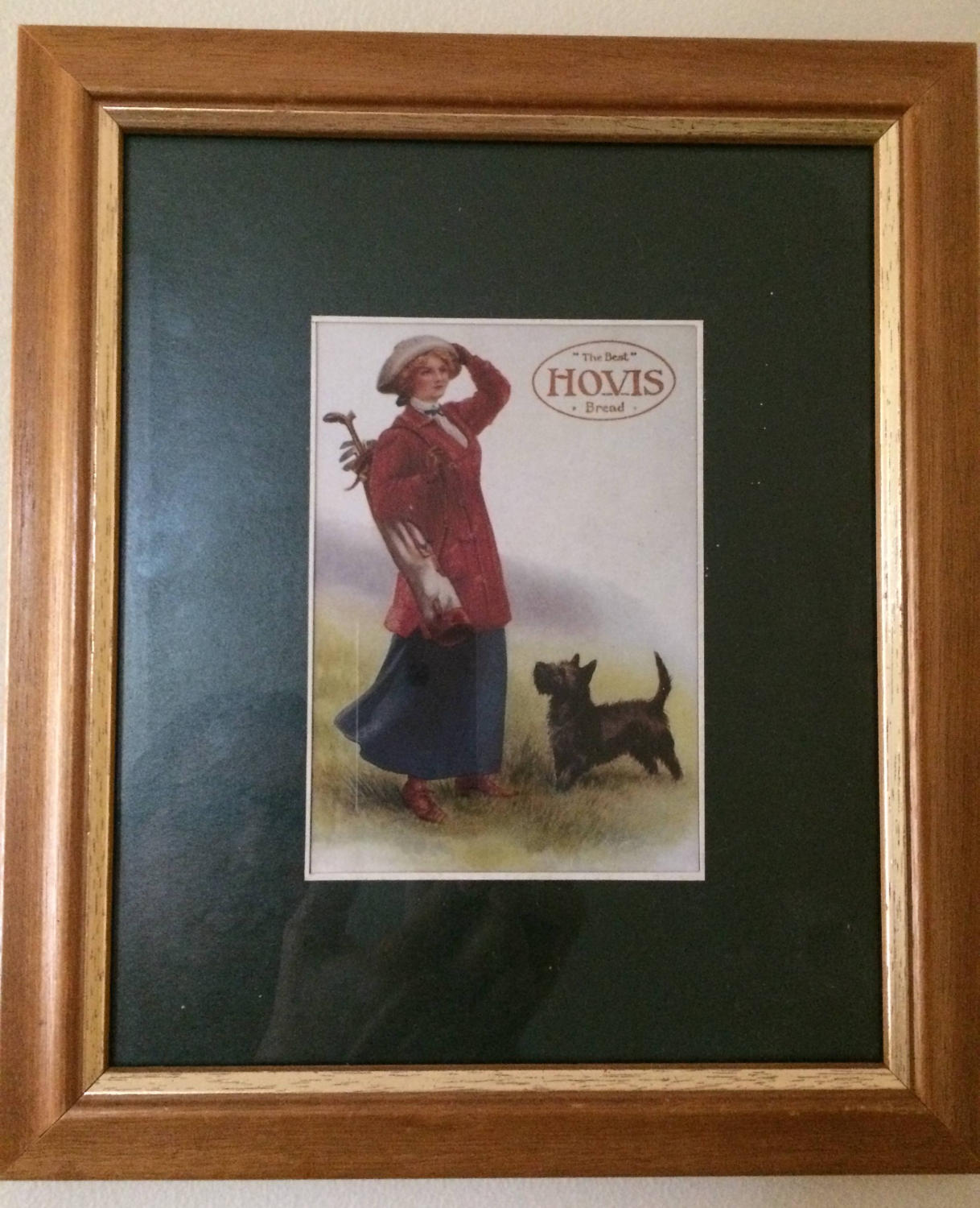 Framed Vintage Postcard Size Hovis Bread Advertising Poster