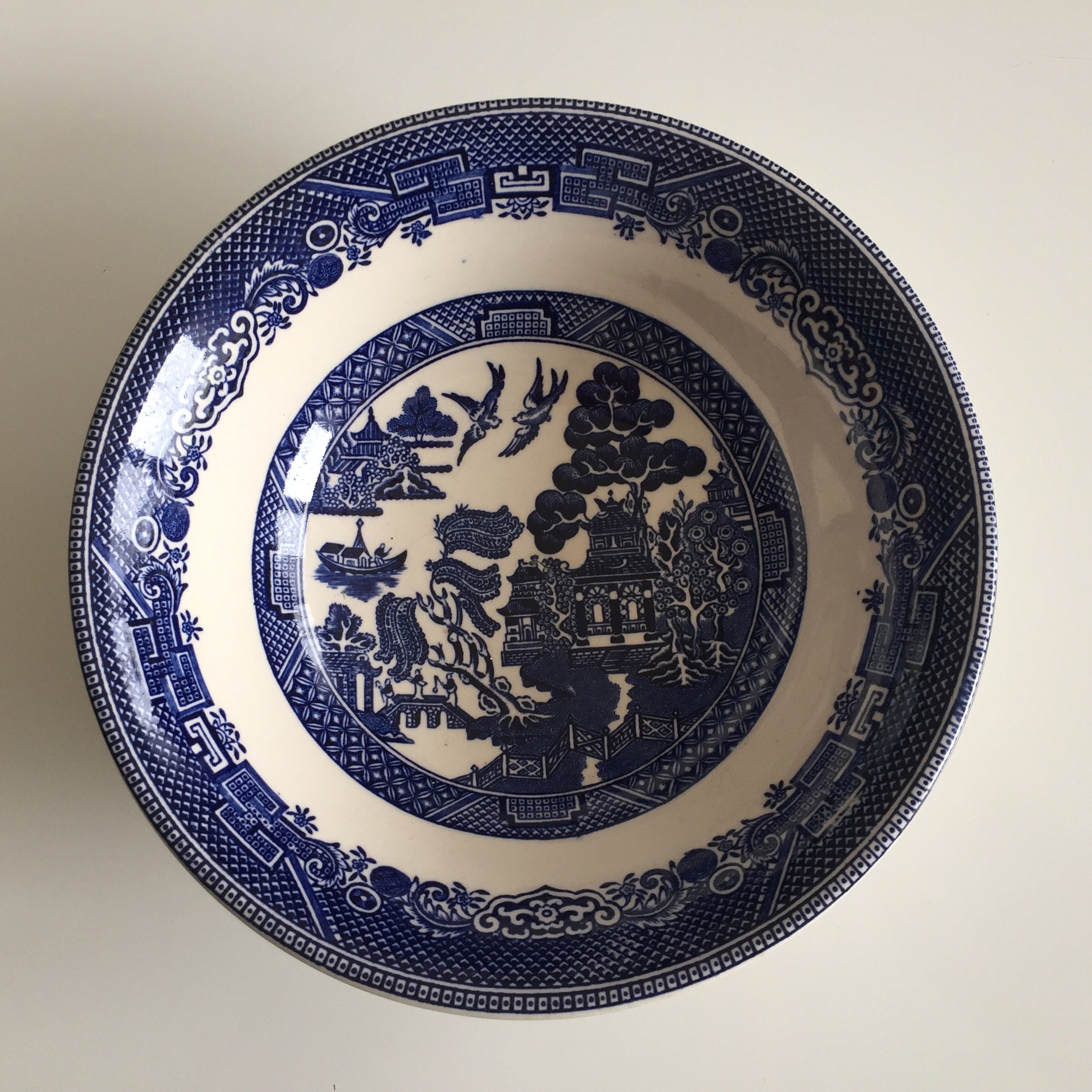 8 blue willow plates - Etsy 日本