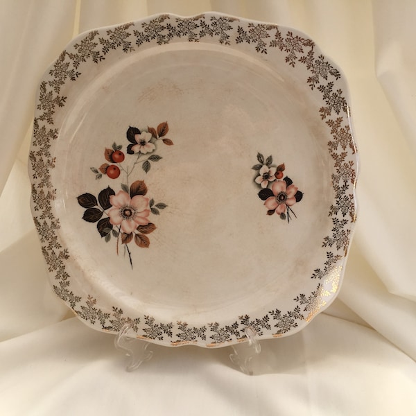 Ceramic Flat Cake Plate Etsy