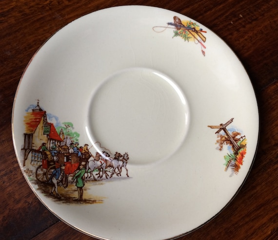 Vintage J&G Meakin Sunshine Pickwick Saucer, England - Etsy
