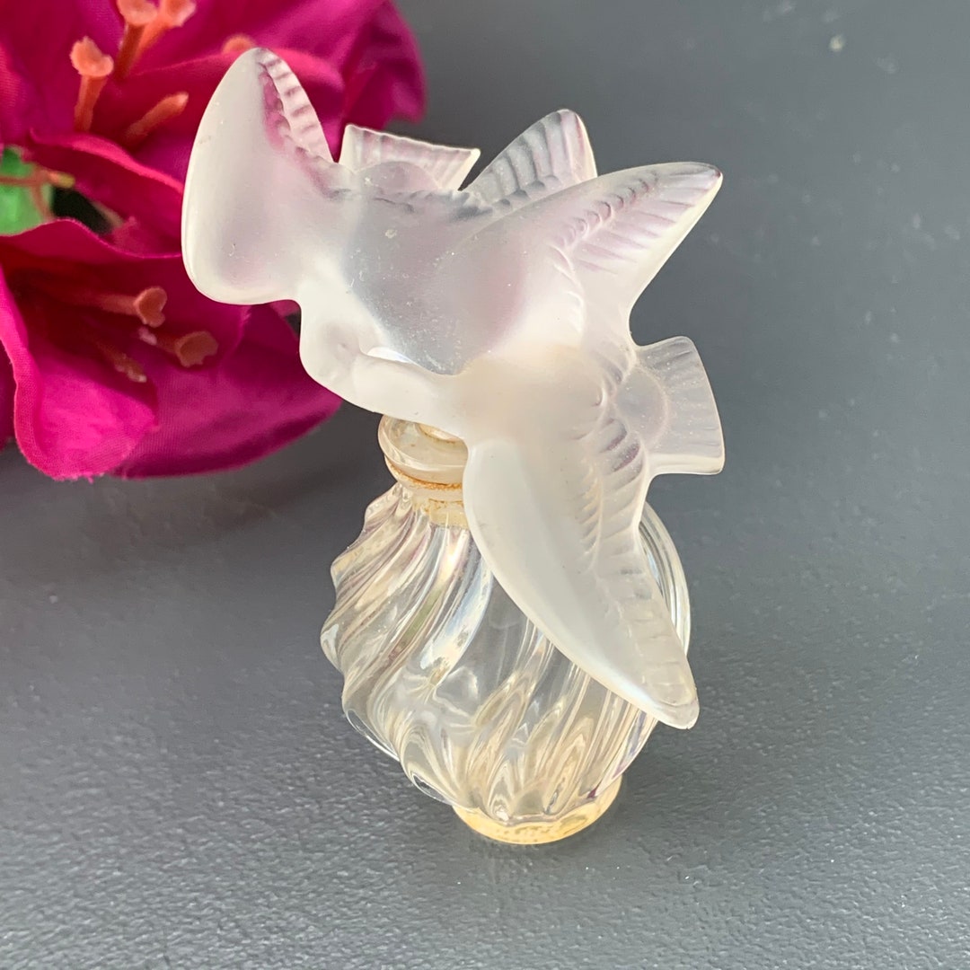 Vintage Lalique Perfume Bottle. Crystal Glass. Frosted Double - Etsy